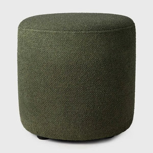 Ethnicraft – Barrow – Pouf Barrow – Tissu Pine Green - 40 cm