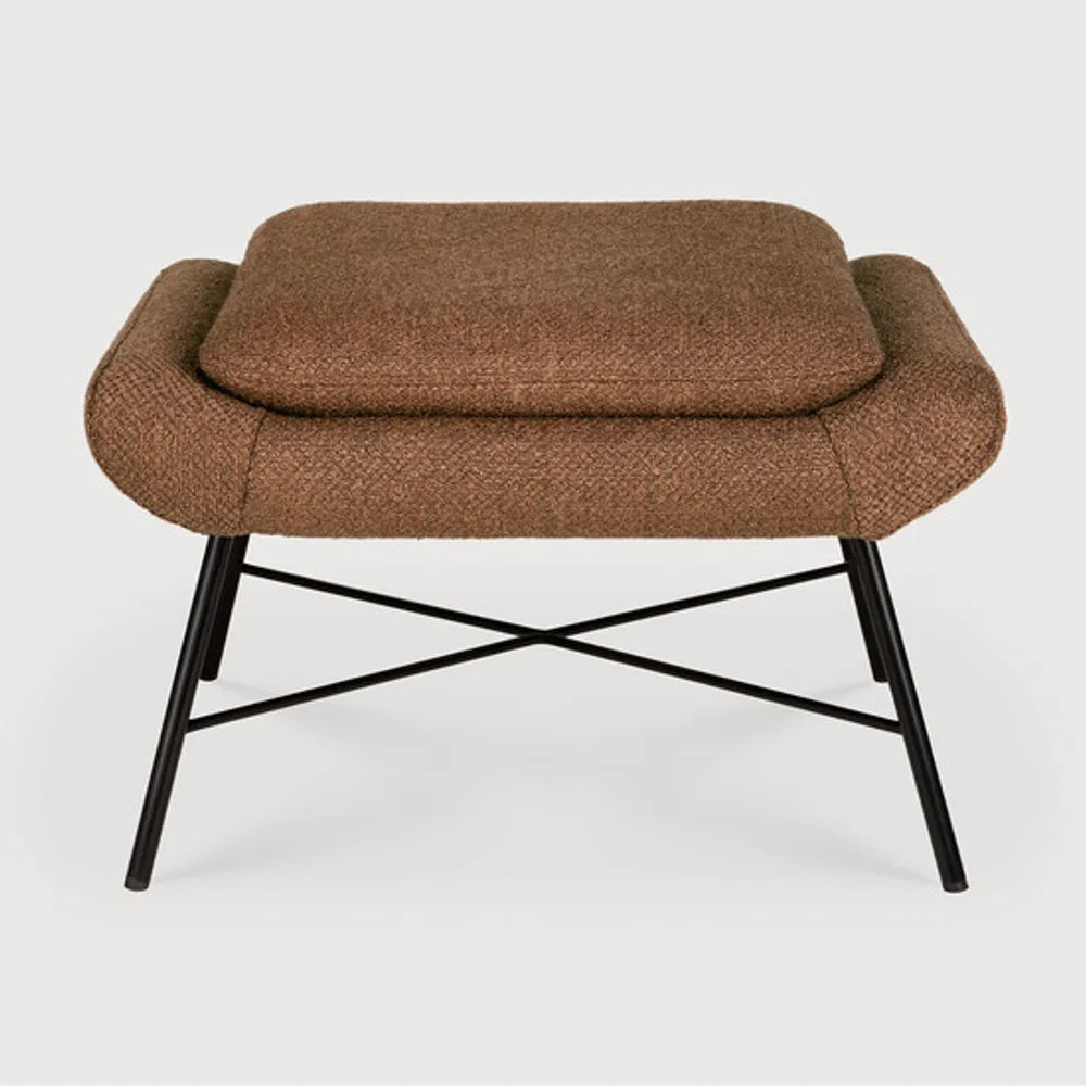 Ethnicraft – Barrow – Repose Pieds Barrow – Tissu Copper