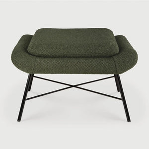 Ethnicraft – Barrow – Repose Pieds Barrow – Tissu Pine Green