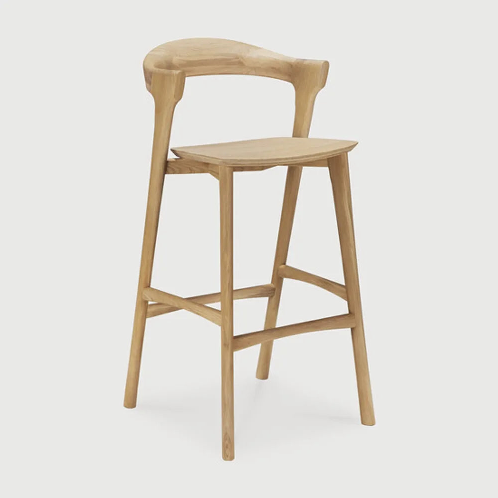 Ethnicraft – Bok – Tabouret De Bar Bok – Chêne - Sans revêtement - Tabouret de bar