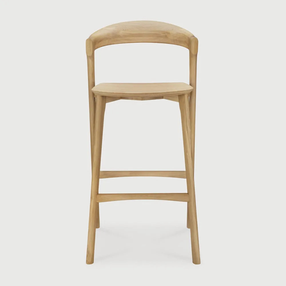 Ethnicraft – Bok – Tabouret De Bar Bok – Chêne - Sans revêtement - Tabouret de bar