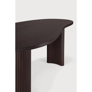 Ethnicraft – Boomerang – Bureau Boomerang – Acajou brun foncé - 200 x 100 x 76 cm