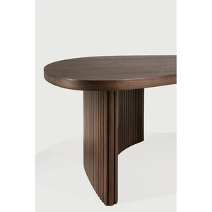 Ethnicraft – Boomerang – Table Basse Boomerang – Teck brun - 90 x 61 x 29 cm