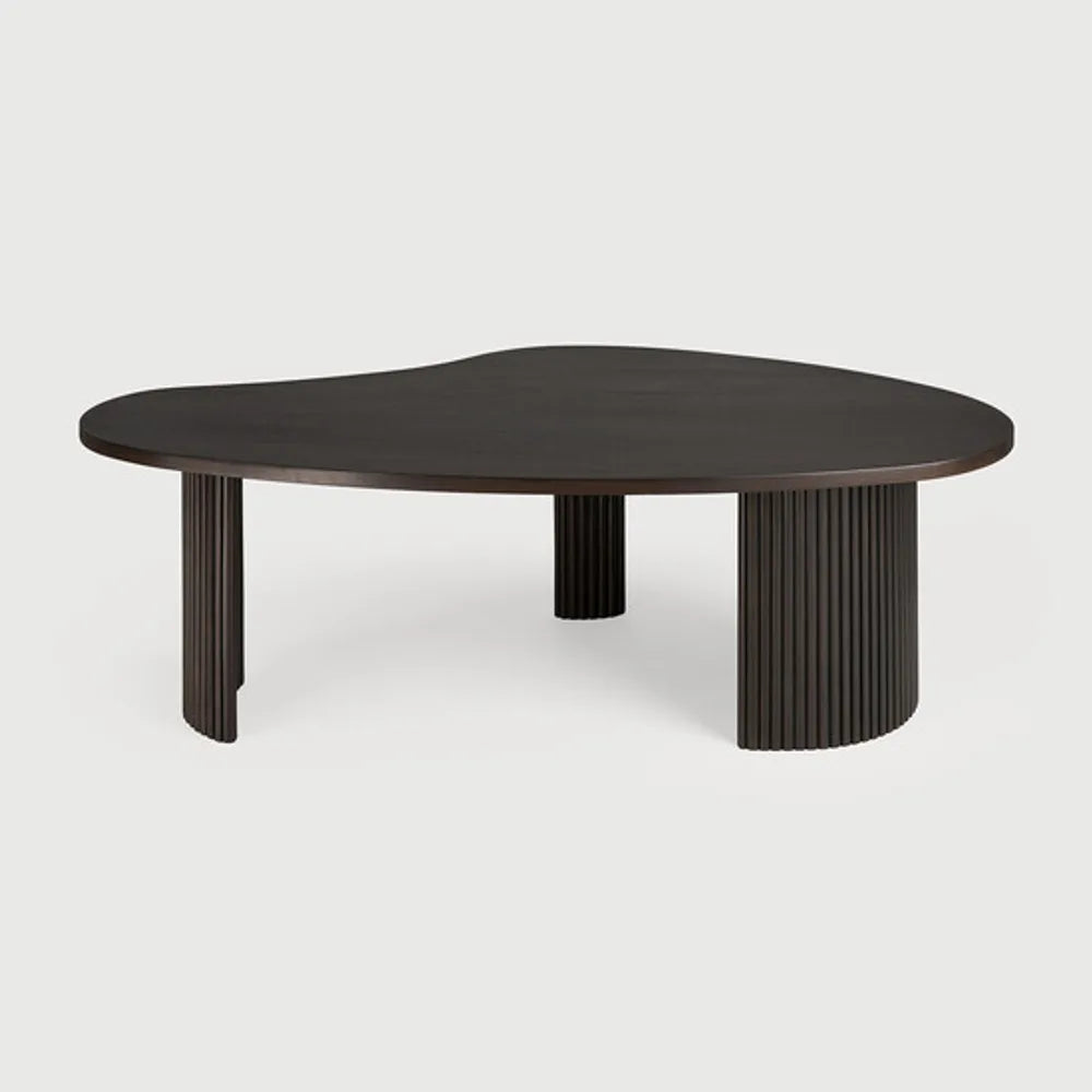 Ethnicraft – Boomerang – Table Basse Boomerang – Acajou brun foncé - 126 x 74 x 40 cm