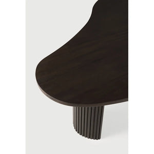 Ethnicraft – Boomerang – Table Basse Boomerang – Acajou brun foncé - 126 x 74 x 40 cm