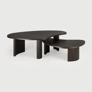 Ethnicraft – Boomerang – Table Basse Boomerang – Acajou brun foncé - 126 x 74 x 40 cm