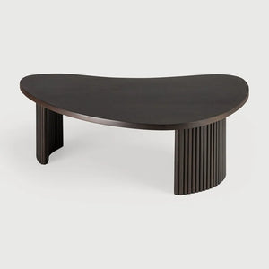 Ethnicraft – Boomerang – Table Basse Boomerang – Acajou brun foncé - 90 x 61 x 29 cm