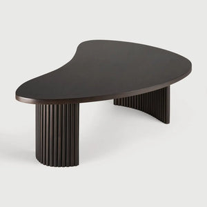Ethnicraft – Boomerang – Table Basse Boomerang – Acajou brun foncé - 90 x 61 x 29 cm
