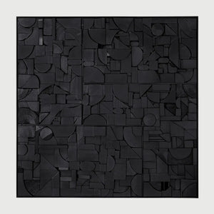 Ethnicraft – Bricks – Decoration Murale Bricks – Black - 100 x 100 cm - Carré