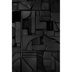 Ethnicraft – Bricks – Decoration Murale Bricks – Black - 100 x 100 cm - Carré