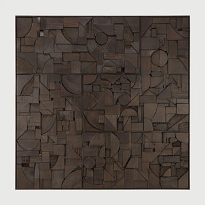 Ethnicraft – Bricks – Decoration Murale Bricks – Dark Brown - 100 x 100 cm - Carré