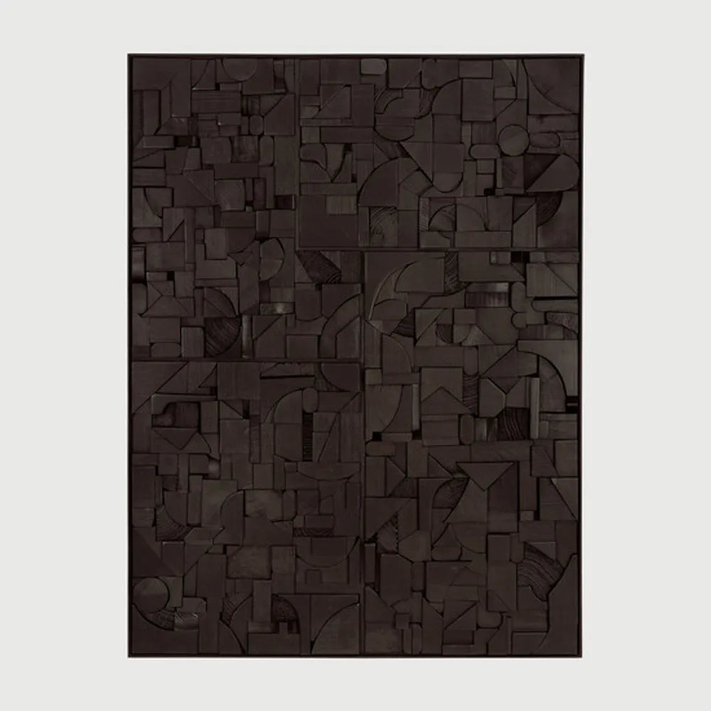 Ethnicraft – Bricks – Decoration Murale Bricks – Black - 120 x 90 cm - Rectangulaire