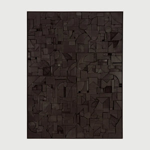 Ethnicraft – Bricks – Decoration Murale Bricks – Black - 120 x 90 cm - Rectangulaire