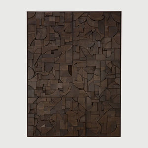 Ethnicraft – Bricks – Decoration Murale Bricks – Dark Brown - 120 x 90 cm - Rectangulaire