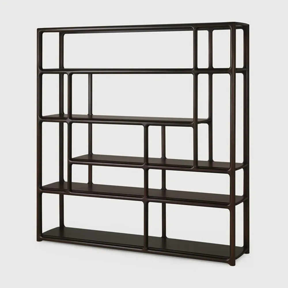 Ethnicraft – Eda – Etagere Eda – Acajou rose brown - 181 x 40 x 188 cm