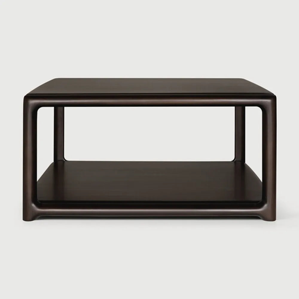 Ethnicraft – Eda – Table Basse Eda – Acajou rose brown - 80 x 80 x 40 cm