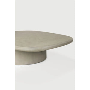 Ethnicraft – Elements – Table Basse De Jardin Elements – Béton Gris Clair - 134 x 96 cm - Galet