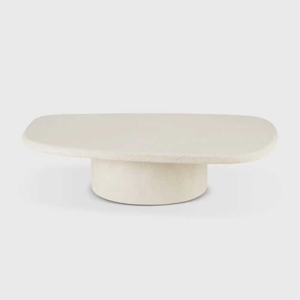Ethnicraft – Elements – Table Basse Elements – Microciment - 134 x 96 x 30 cm - Galet