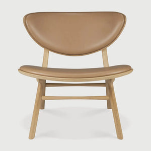 Ethnicraft – Eye – Fauteuil Eye – Chêne - Cuir de couleur Sienna