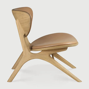 Ethnicraft – Eye – Fauteuil Eye – Chêne - Cuir de couleur Sienna