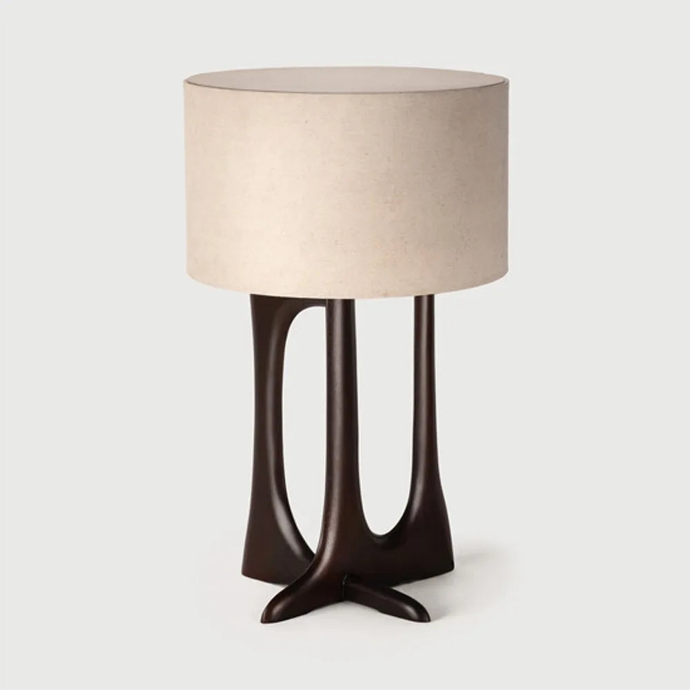 Ethnicraft – Flow – Lampadaire Flow – Acajou rose brown - Table lamp