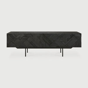 Ethnicraft – Graphic – Meuble TV Graphic – Teck noir - 160 cm