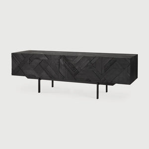 Ethnicraft – Graphic – Meuble TV Graphic – Teck noir - 160 cm