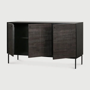Ethnicraft – Grooves – Buffet Grooves – Teck noir clair - 152 cm