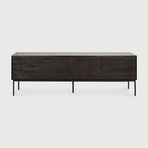 Ethnicraft – Grooves – Meuble Tv Grooves – Teck noir clair - 162 cm