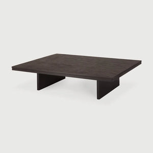 Ethnicraft – Grooves – Table Basse Grooves – Teck off black - 140 x 110 cm