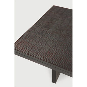 Ethnicraft – Grooves – Table Basse Grooves – Teck off black - 135 x 65 cm
