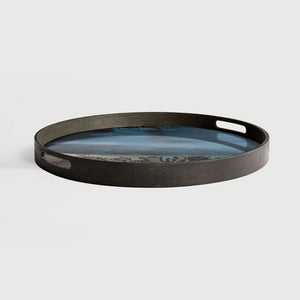 Ethnicraft – Linear Flow – Plateau En Verre Organic – Slate