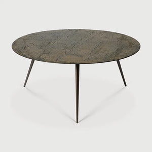 Ethnicraft – Luna – Table Basse Luna – Whisky - 80 x 80 x 35 cm