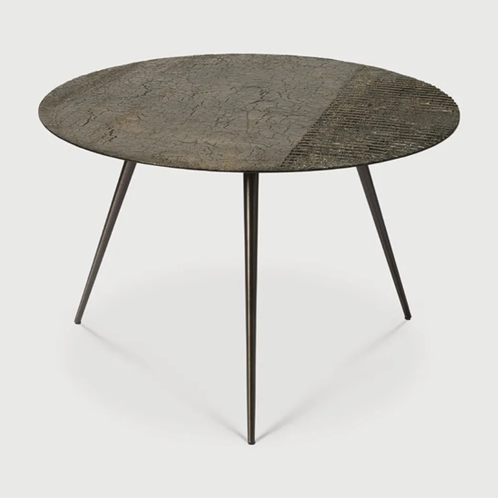 Ethnicraft – Luna – Table Basse Luna – Whisky - 65 x 65 x 41 cm