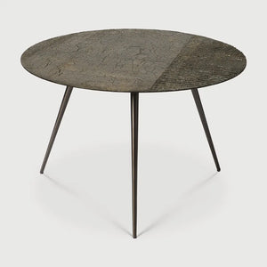 Ethnicraft – Luna – Table Basse Luna – Whisky - 65 x 65 x 41 cm
