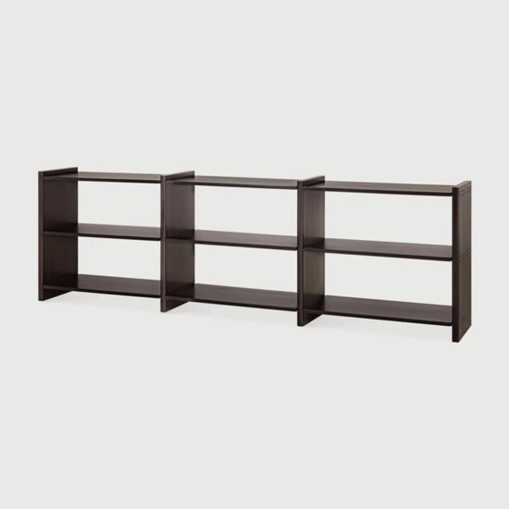 Ethnicraft – Mortise – Etagere Mortise – Acajou rose brown - 262 x 41 x 82 cm