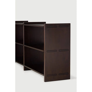 Ethnicraft – Mortise – Etagere Mortise – Acajou rose brown - 262 x 41 x 82 cm