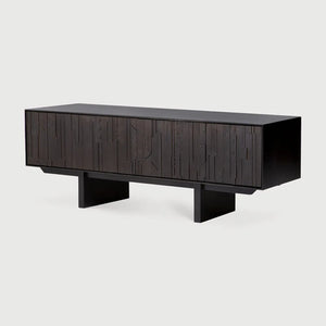 Ethnicraft – Mosaic – Meuble TV Mosaic – Teck noir clair - 162 cm