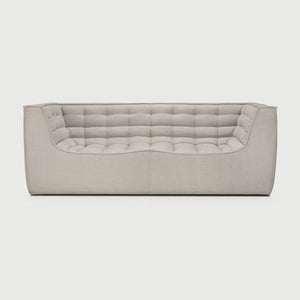 Ethnicraft – N701 – Canape N701 – 2 personnes - Beige – tissu standard