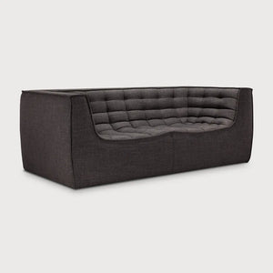 Ethnicraft – N701 – Canape N701 – 2 personnes - Dark Grey – tissu standard