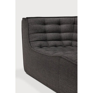 Ethnicraft – N701 – Canape N701 – 2 personnes - Dark Grey – tissu standard