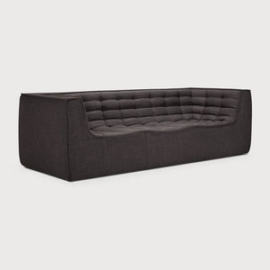Ethnicraft – N701 – Canape N701 – 3 personnes - Dark Grey – tissu standard