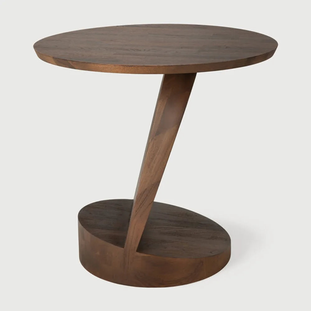 Ethnicraft – Oblic – Table D'Appoint Oblic – Teck brun