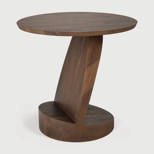 Ethnicraft – Oblic – Table D'Appoint Oblic – Teck brun