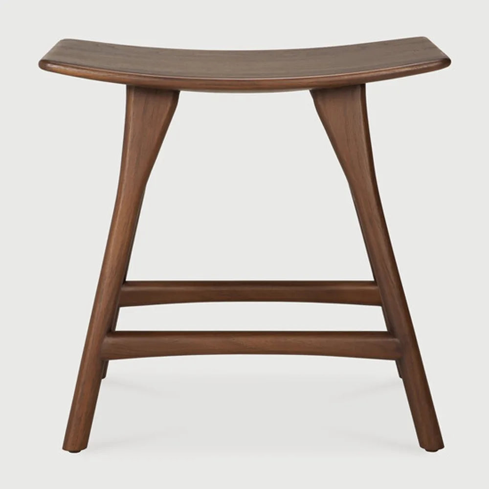 Ethnicraft – Osso – Tabouret Osso – Teck brun - Sans revêtement - Tabouret