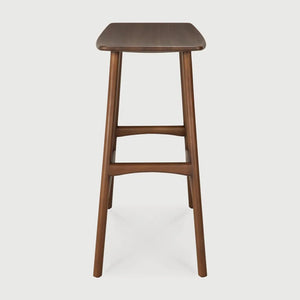 Ethnicraft – Osso – Tabouret Osso – Teck brun - Sans revêtement - Tabouret de cuisine
