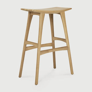 Ethnicraft – Osso – Tabouret Osso – Chêne - Sans revêtement - Tabouret de bar