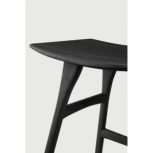 Ethnicraft – Osso – Tabouret Osso – Chêne noir - Sans revêtement - Tabouret