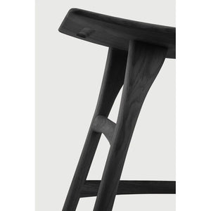 Ethnicraft – Osso – Tabouret Osso – Chêne noir - Sans revêtement - Tabouret