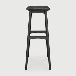 Ethnicraft – Osso – Tabouret Osso – Chêne noir - Sans revêtement - Tabouret de bar